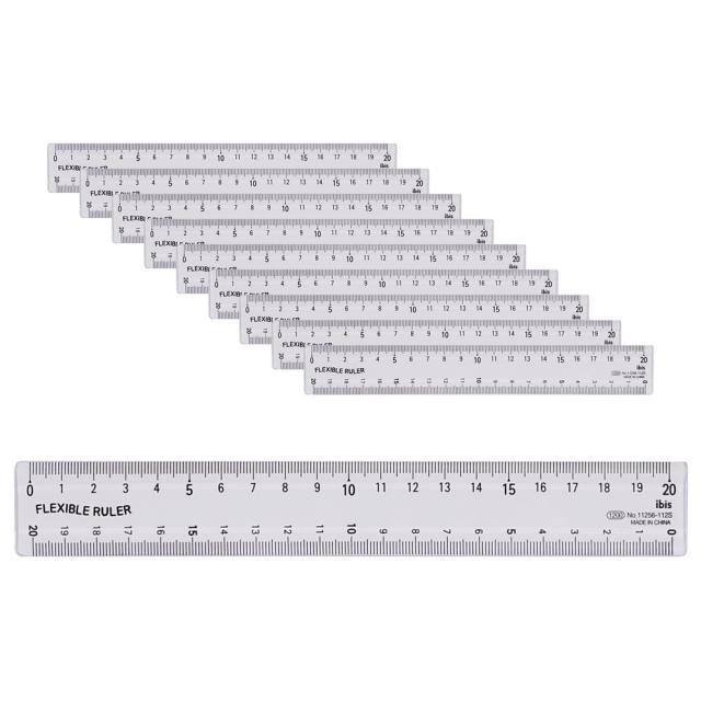 아이비스 구부러지는 투명자 20cm 11256, 10개