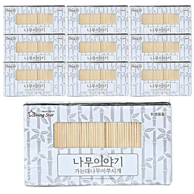영스타 나무이야기 가는대나무이쑤시개, 1000개입, 10개