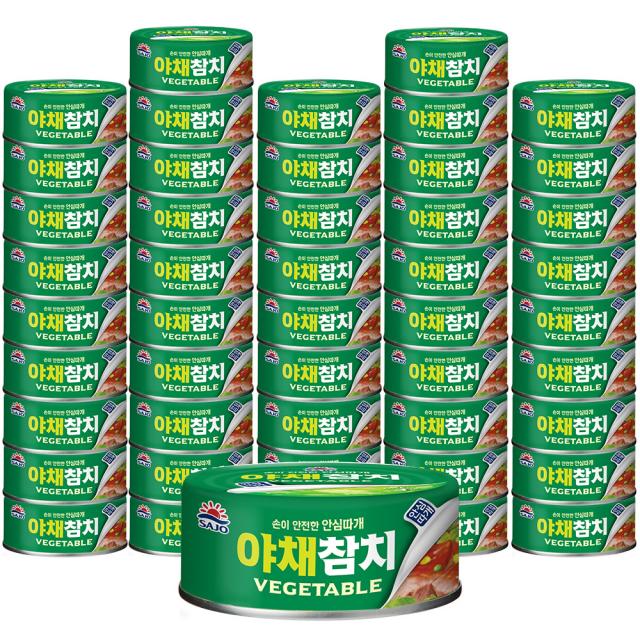 사조 야채참치 안심따개 통조림 100g 48개