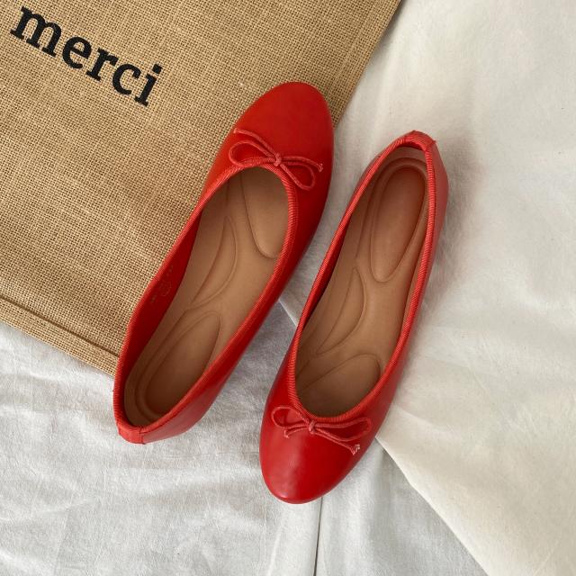 제이랑 수제화 기능성 리본 플랫슈즈