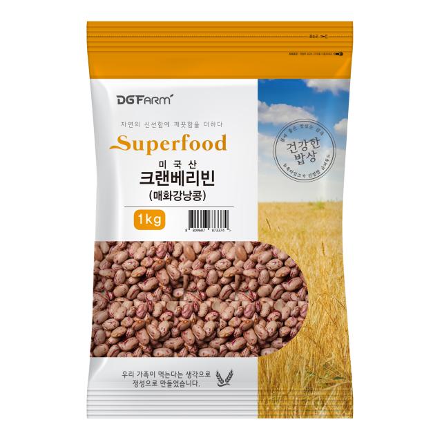 대구농산 건강한 밥상 크랜베리빈 매화강낭콩 1kg 1개