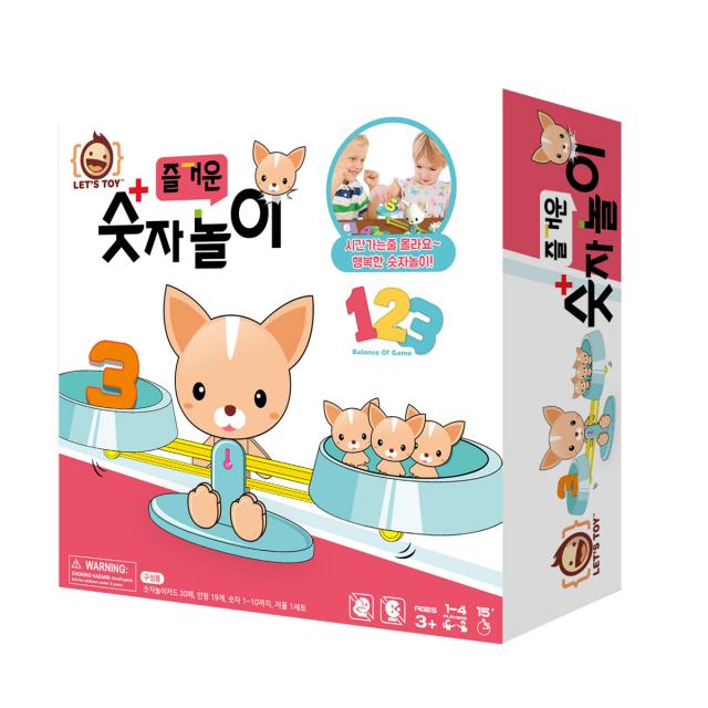 레츠토이 즐거운 숫자 저울 놀이 유아 수학 교구 장난감 퍼피 1개