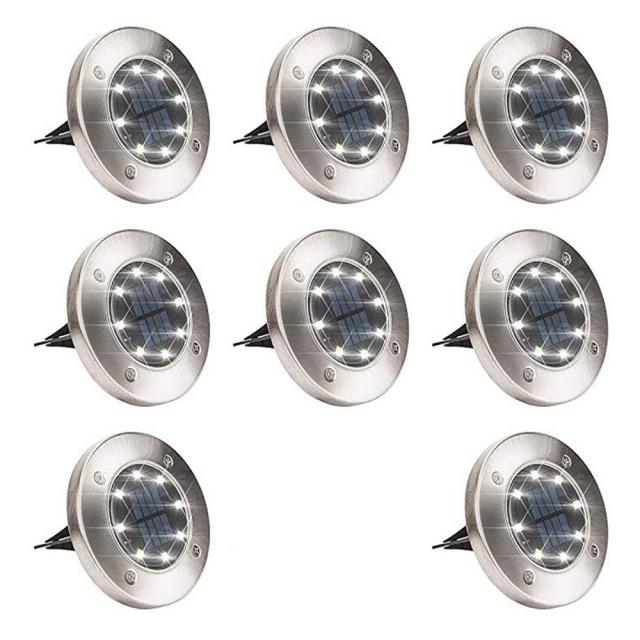 푸르미르 태양광 8led 바닥등 8p 화이트