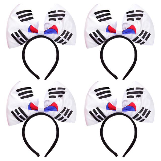 점보 태극기 머리띠, 혼합색상, 4개