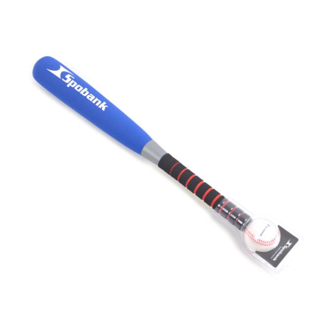 스포뱅크 블루 폼 배트 60cm + 야구공 세트, 블루
