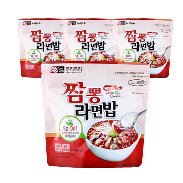 두리두리 짬뽕 라면밥, 123g, 4개