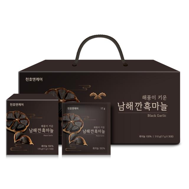 천호엔케어 남해 깐 흑마늘, 17g, 30개