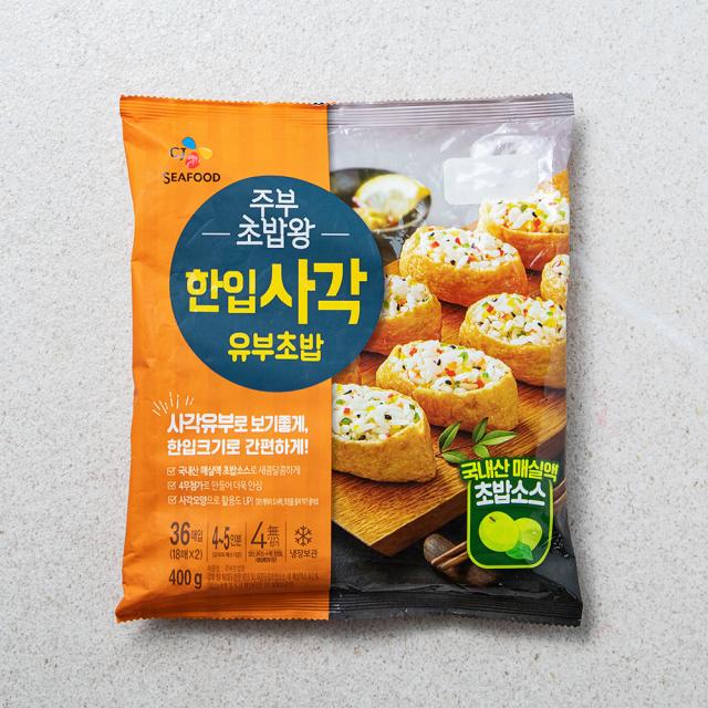 CJ씨푸드 한입사각유부초밥, 400g, 1개