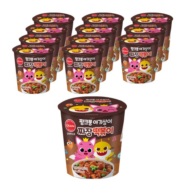 핑크퐁 아기상어 짜장떡볶이, 105g, 12개