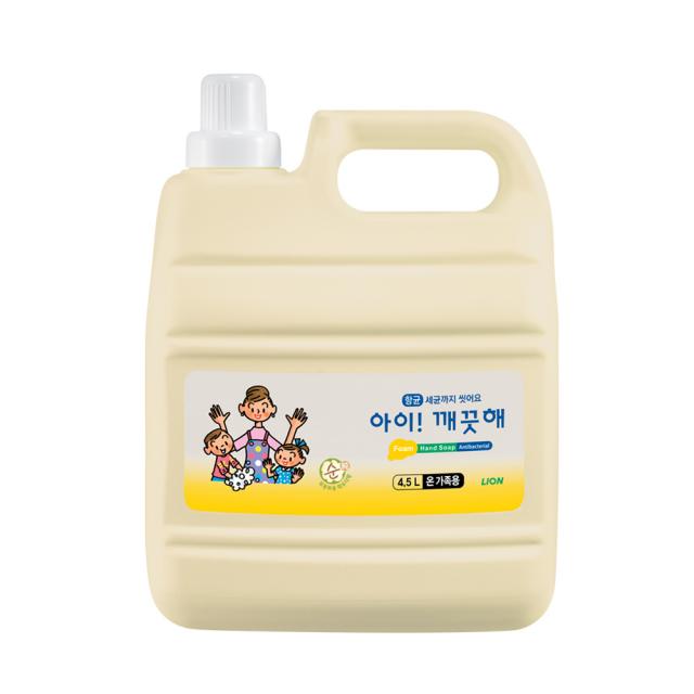 아이깨끗해 핸드솝 4.5l 순 온가족용 1개