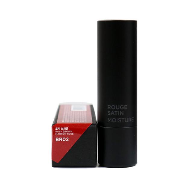 더페이스샵 루즈새틴 모이스처 립스틱 3.6g, BR02로지브라운, 1개
