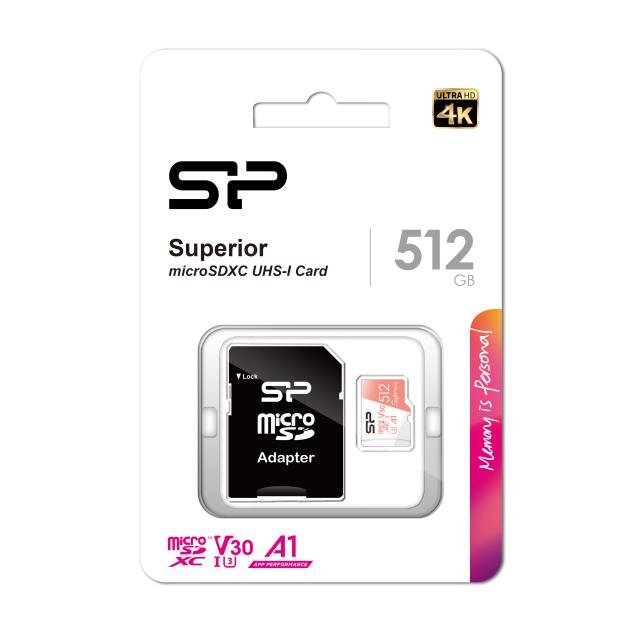 실리콘파워 Micro Sdxc Class10 Superior Uhs I 4k U3 A1 V30 512gb