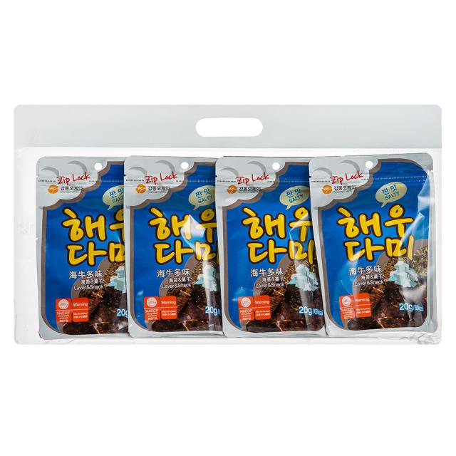 해우다미 김스낵 짠맛, 20g, 4개