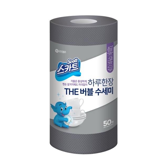 스카트 The 버블 일회용 수세미 50p 그레이 1개