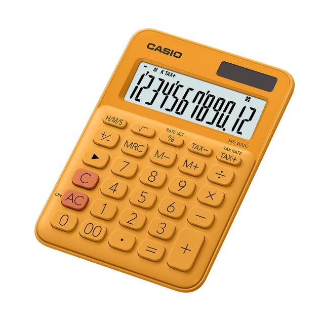 카시오 컬러 계산기 Ms 20uc 오렌지