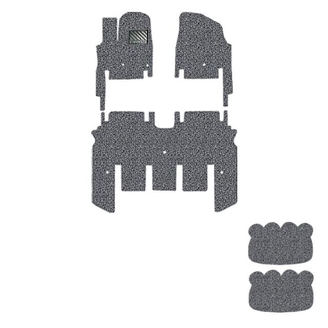 포시즌 카니발코일매트 풀확장 7인승 확장형 그레이 1열 + 2열 + 다용도발판 2p 랜덤발송, 기아, 기아 올뉴/더뉴 카니발
