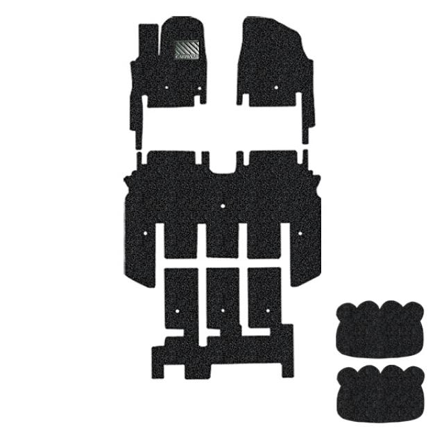 포시즌 카니발코일매트 풀확장 7인승 일체형 블랙 1열 + 2열 + 3열 + 다용도발판 2p 랜덤발송, 기아, 기아 올뉴/더뉴 카니발