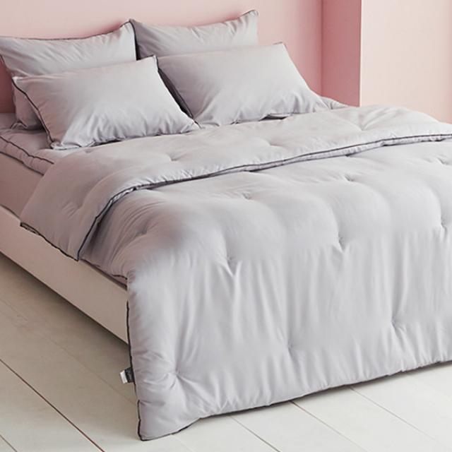 라뽐므 노르빅 차렵이불 + 토퍼 + 베개커버 세트 애쉬 그레이