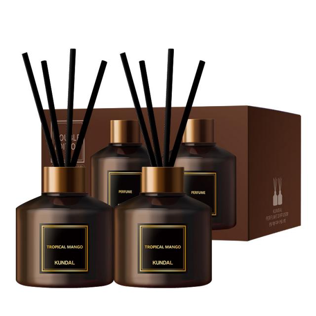 쿤달 퍼퓸 디퓨저 2개 + 섬유스틱 10개 세트, 트로피컬망고향
