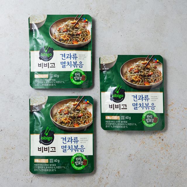 비비고 견과류 멸치볶음, 60g, 3개