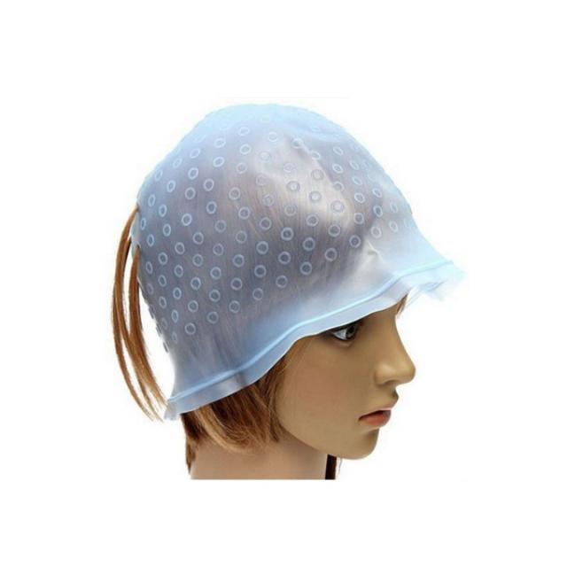 브릿지헤어용 실리콘 매직 칼라 헤어캡 + 니들 랜덤색상 1세트