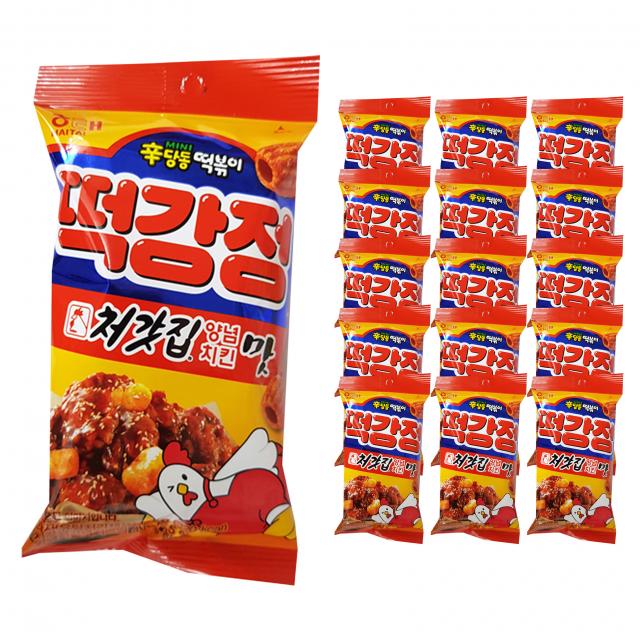 해태제과 신당동미니떡볶이 떡강정 양념치킨맛, 62g, 16개