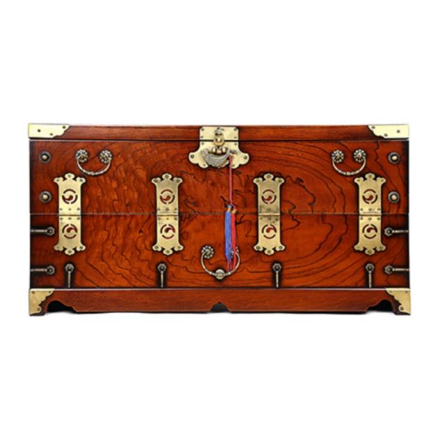 민규네고가구 숭숭이 문갑 반닫이 제기함, 밤색