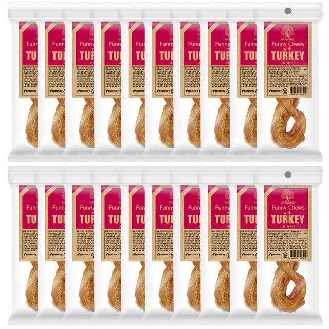 펫스토리 퍼니츄 반려동물 간식 스트립 S 칠면조 20개