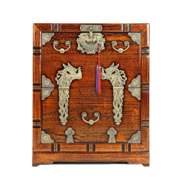 민규네고가구 봉황 반닫이 서랍장 소, 혼합색상