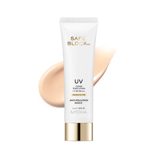 미샤 세이프 블록알엑스 커버 톤업 선크림 Spf50+ Pa++++ 50ml 1개