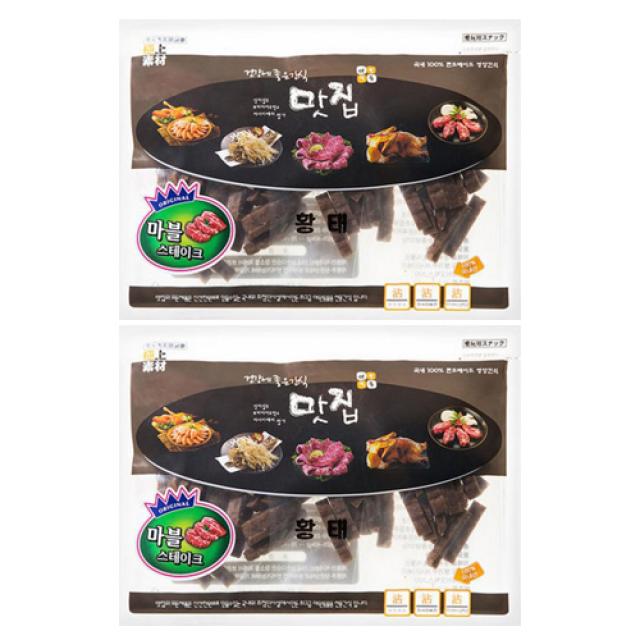 극상소재 맛집 스테이크 반려동물 간식 360g, 황태, 2개