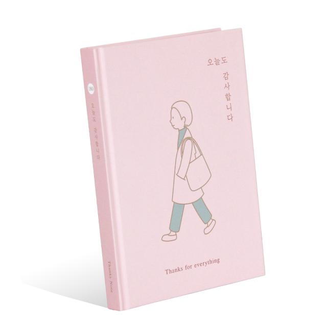 인디고 자문자답 감사노트 오늘도 감사합니다 양장 일기장, 핑크, 1개
