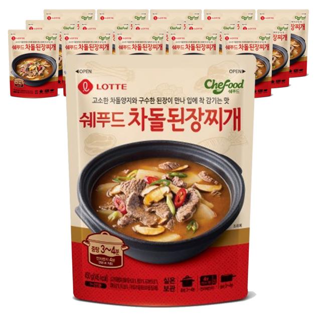 쉐푸드 상온 차돌 된장찌개 450g 16개