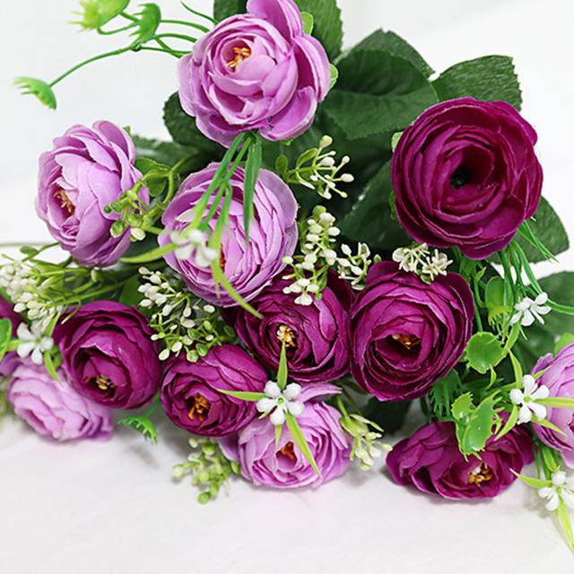 조아트 조화 성묘꽃 12대 나난장미 3p 버건디