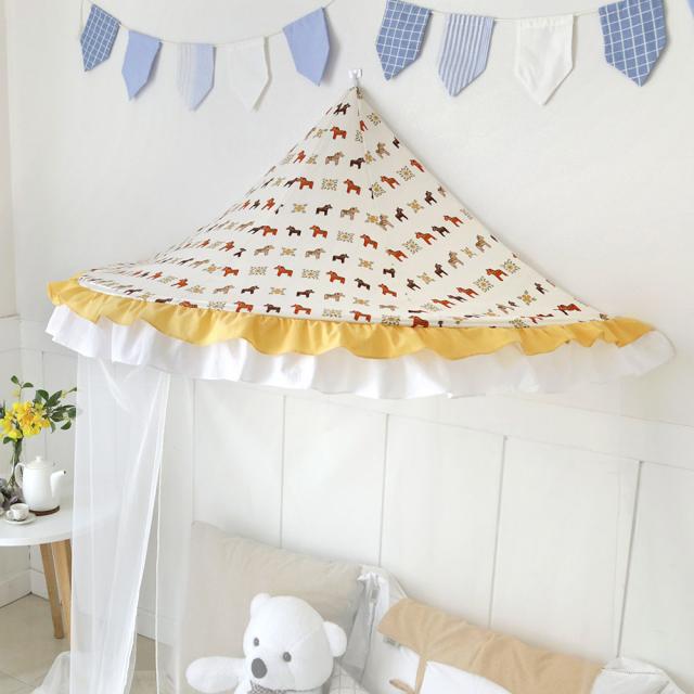 까사베르데 회전목마 반원 캐노피 + 와이어 세트, 옐로우