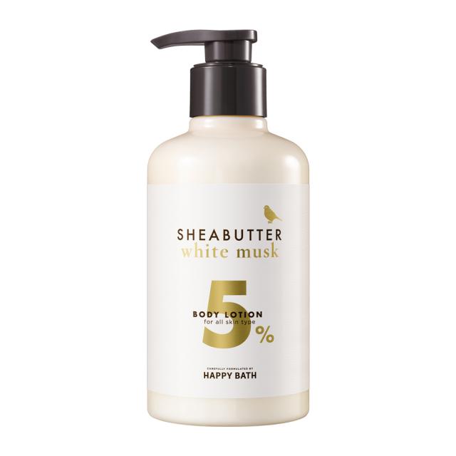 해피바스 시어버터 5% 바디로션 화이트머스크향, 500ml, 1개