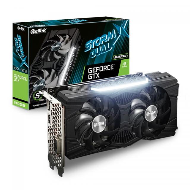 이엠텍 지포스 GTX 1660 SUPER STORM X Dual OC D6 6GB 그래픽카드, 단일상품