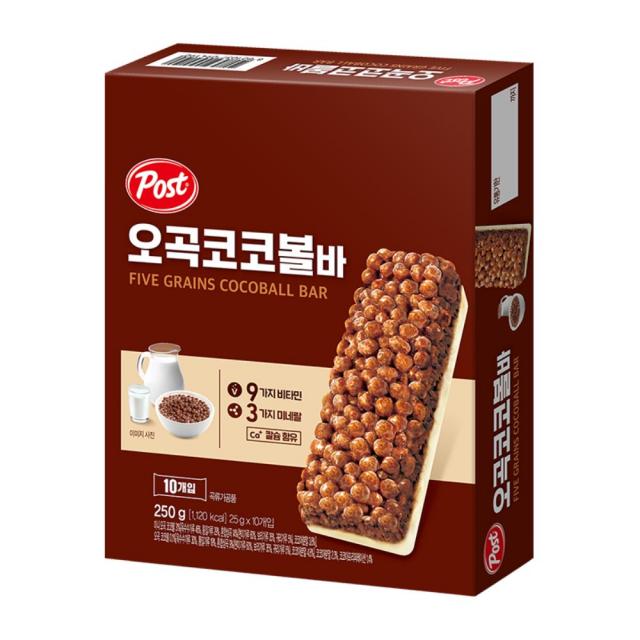 포스트 오곡코코볼바 25g 10개