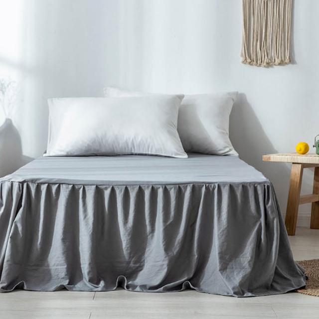 스코홈 워싱 호텔식 침대스커트 매트리스 커버 그레이
