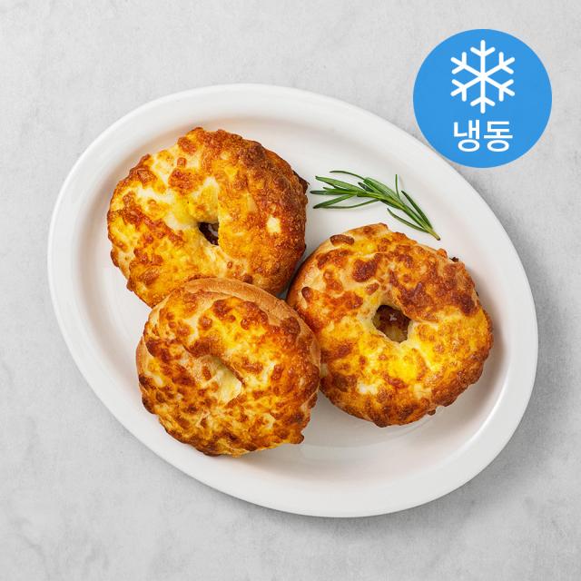 플레잇 베이커리 더블치즈 베이글 냉동 110g 6개입