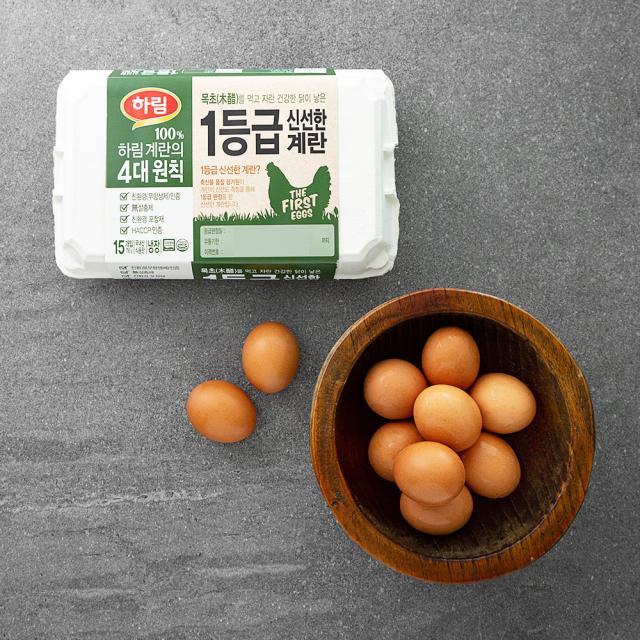 하림 무항생제 인증 1등급 목초란 15구, 780g, 1개