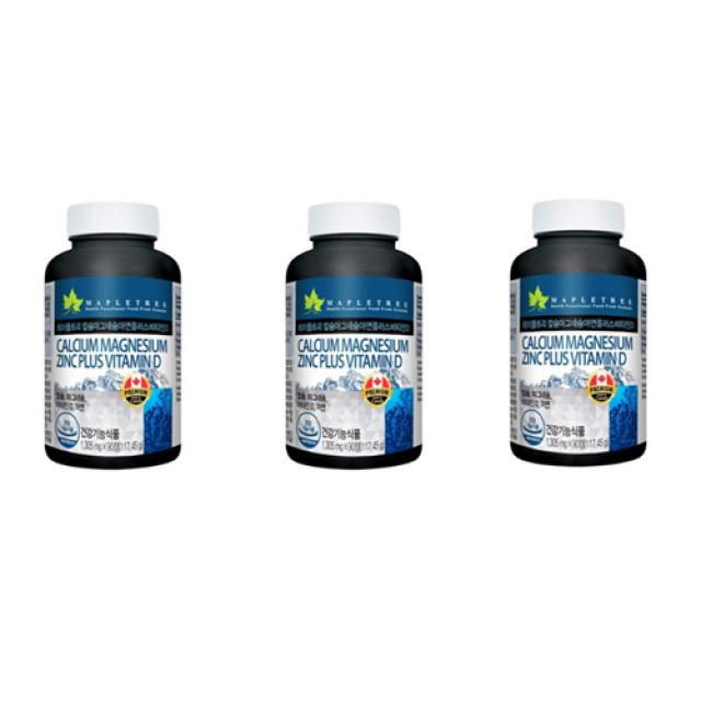 메이플트리 칼슘 마그네슘 아연 플러스 비타민d 90정 3개