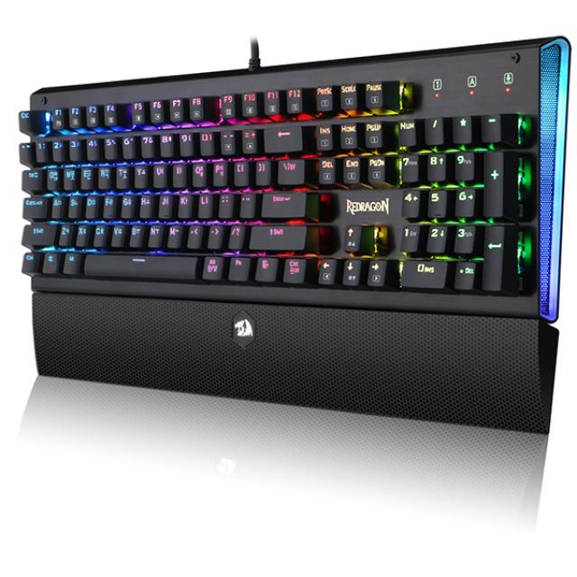 리드래곤 기계식 게이밍 키보드 적축, K569RGB ARYAMAN, 블랙