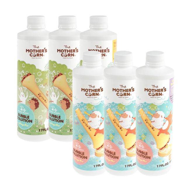 마더스콘 많이 불리는 비누방울 500ml x 3p + 쉽게 터지지 않는 비누방울 500ml x 3p, 혼합색상, 1세트