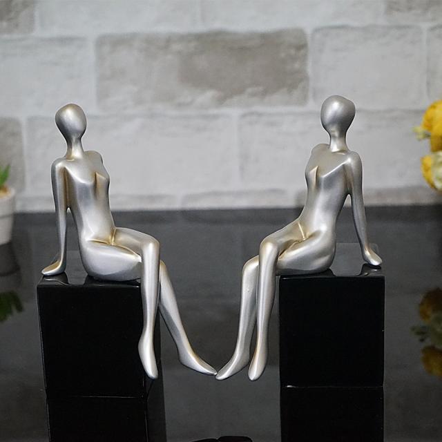 21세기트랜드 엔틱장식 클론 2종 세트, 은색 + 청동