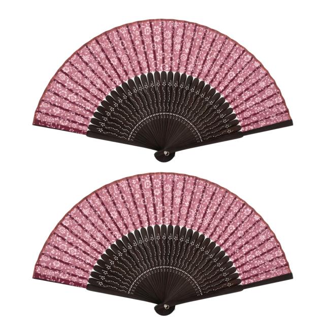 잔꽃 접부채, 빨강색, 2개