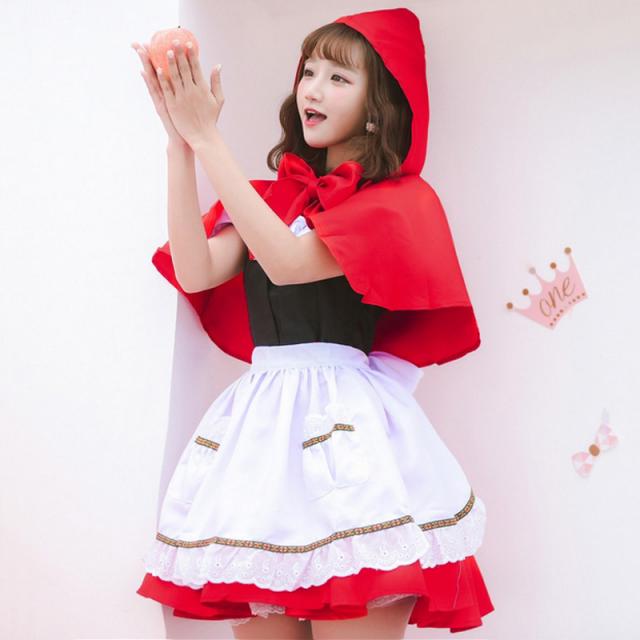 로리돌스 할로윈 빨간망토 차차 코스프레 의상 세트 1250