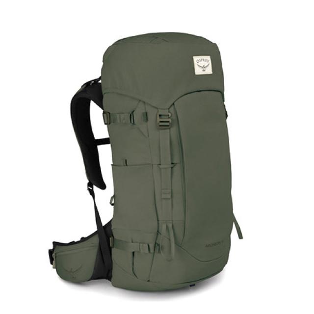 오스프리 아키온 45 M 등산배낭, HAYBALE GREEN