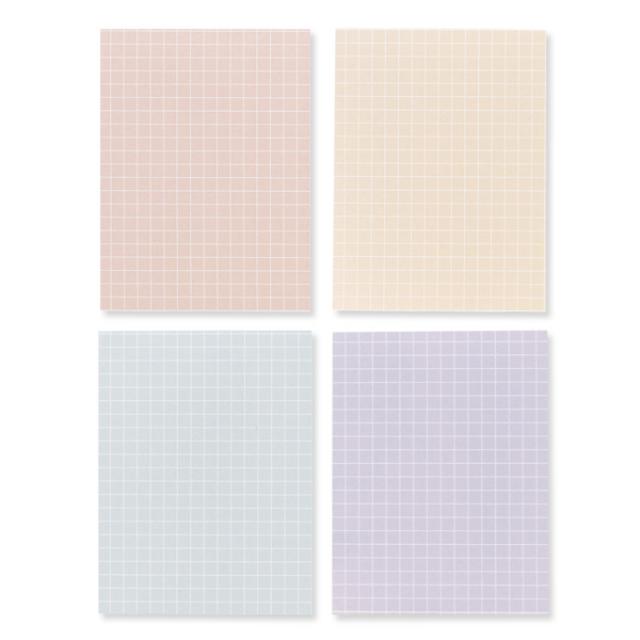 왈가닥스 스무디 메모지 4종 세트 Grid Peach Grid Sand Grid Mint Grid Lilac 1세트