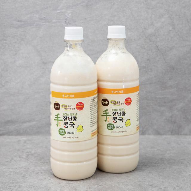 윤성순 껍질째 손수 갈아만든 아주진한 장단콩 콩국 800ml 2개